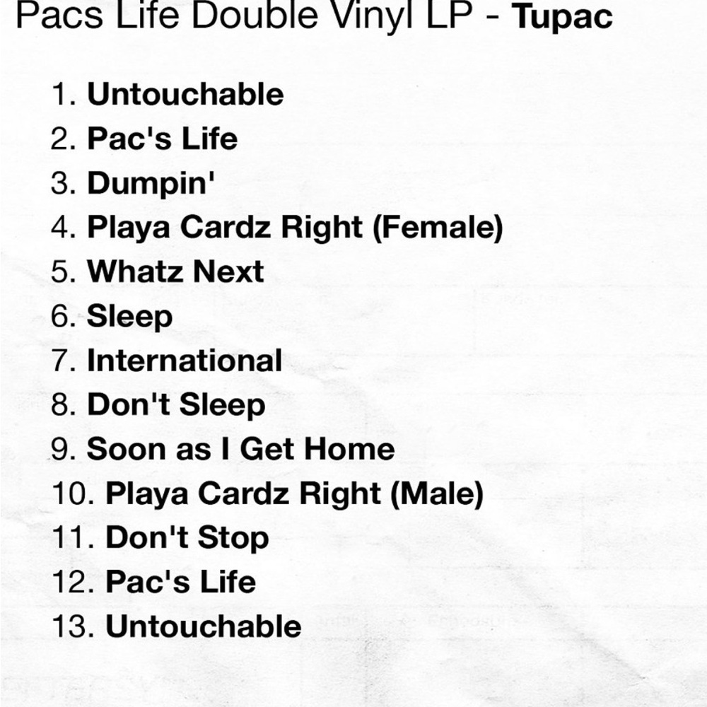2Pac PAC's Life RARE!! 2 Promo Record Set Excellent Condition clean version - Picture 12 of 12